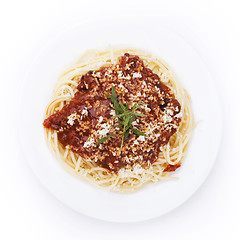 Image showing Pasta with tomato sauce
