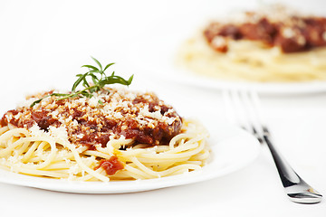 Image showing Pasta with tomato sauce