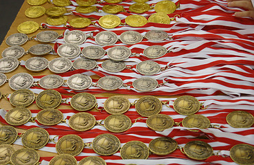 Image showing a lot of medals