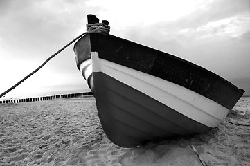 Image showing Fishboat on a beach