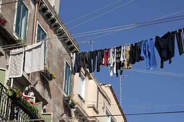 Image showing Laundry in Venice, Italy.