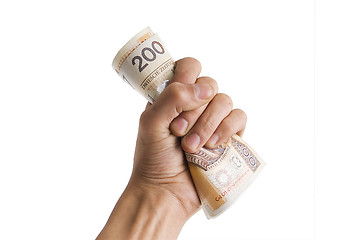 Image showing financial concept - hand with money