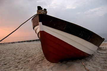 Image showing Fishboat on a beach