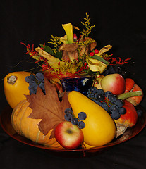 Image showing Autumn pumpkin composition