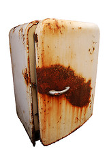 Image showing old rusty refrigerator