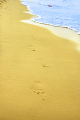 Image showing Footprint on sand