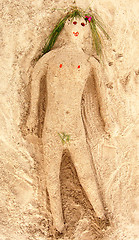 Image showing Girl made of sand