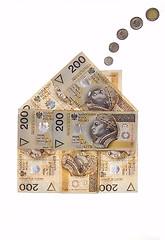 Image showing House made of money