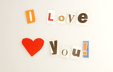 Image showing Valentine message