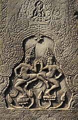 Image showing Relief in Angkor, Cambodia