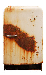 Image showing old rusty refrigerator