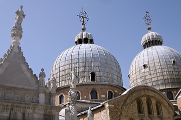 Image showing St Mark's Basilica relief, Venice, Italy