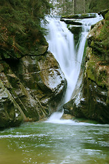 Image showing Mountain waterfall