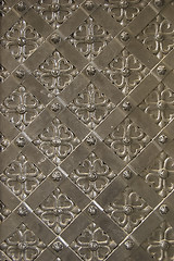 Image showing steel monastery door texture