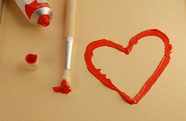 Image showing painted heart