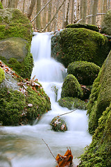 Image showing Mountain waterfall