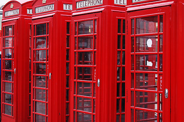 Image showing London telephone cabins