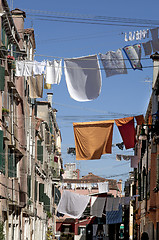 Image showing Laundry in Venice, Italy.