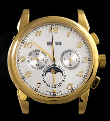 Image showing Luxury gold watch