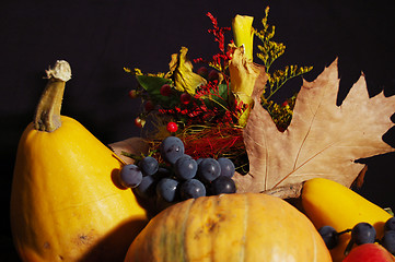 Image showing Autumn pumpkin composition