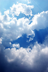 Image showing Blue sky and white clouds