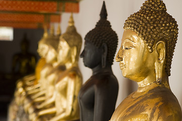 Image showing Many buddhas in Thailand