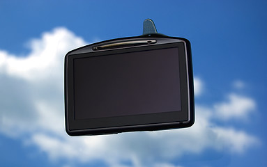 Image showing GPS on car window