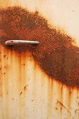 Image showing old rusty refrigerator