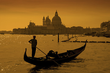 Image showing Gondolier in Venice, Italy
