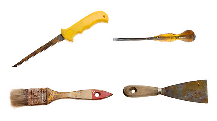 Image showing old rusty tools set