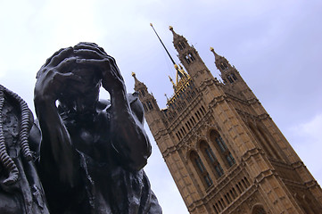 Image showing Statue over Westminster
