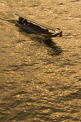 Image showing Boat on Chao Phraya, Bangkok, Thailand