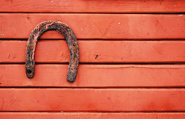 Image showing Old lucky horseshoe