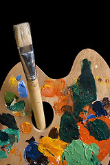 Image showing painting: palette and brush