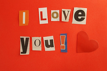 Image showing Valentine message