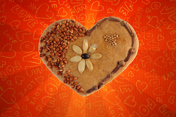 Image showing Baked decorative heart