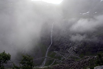 Image showing Trollstigen in the mist