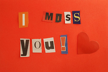 Image showing Valentine message