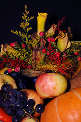 Image showing Autumn pumpkin composition