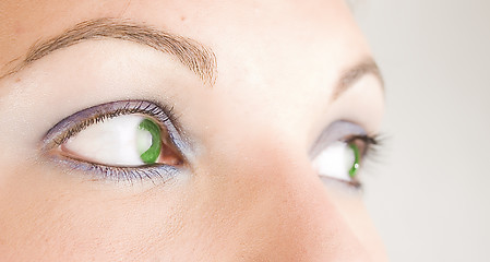 Image showing Green eyes girl