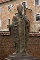 Image showing Statue of Pope John Paul II