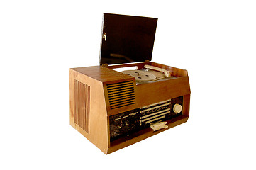 Image showing Broken old retro radio