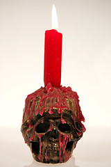 Image showing Skull with candle