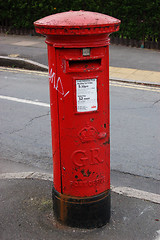 Image showing red London post office