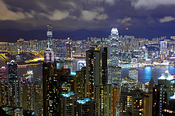 Image showing Hong Kong skyline at night