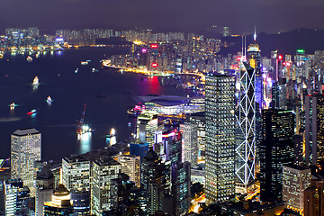 Image showing Hong Kong skyline at night