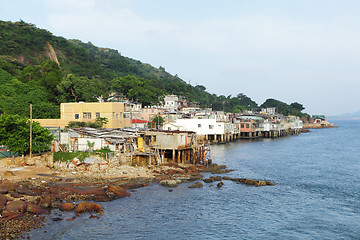 Image showing fishing village of Lei Yue Mun in Hong Kong