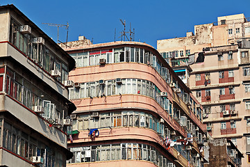 Image showing Hong Kong crowded building