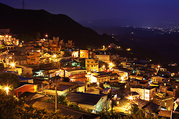 Image showing jiu fen village at night, in Taiwan