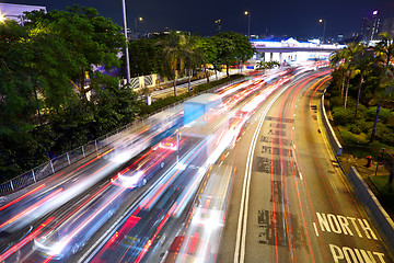 Image showing traffic at night in city